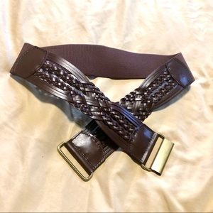 Stretch waist belt dress belt brown